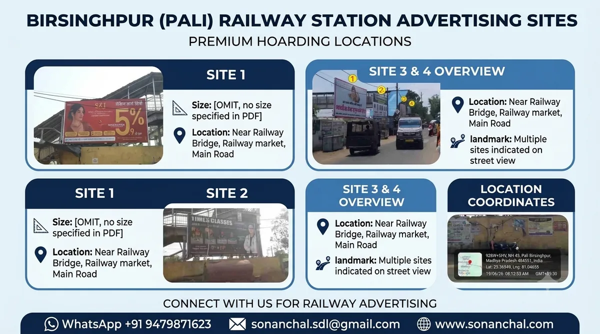 Birsinghpur Pali Railway Station Advertising Sites