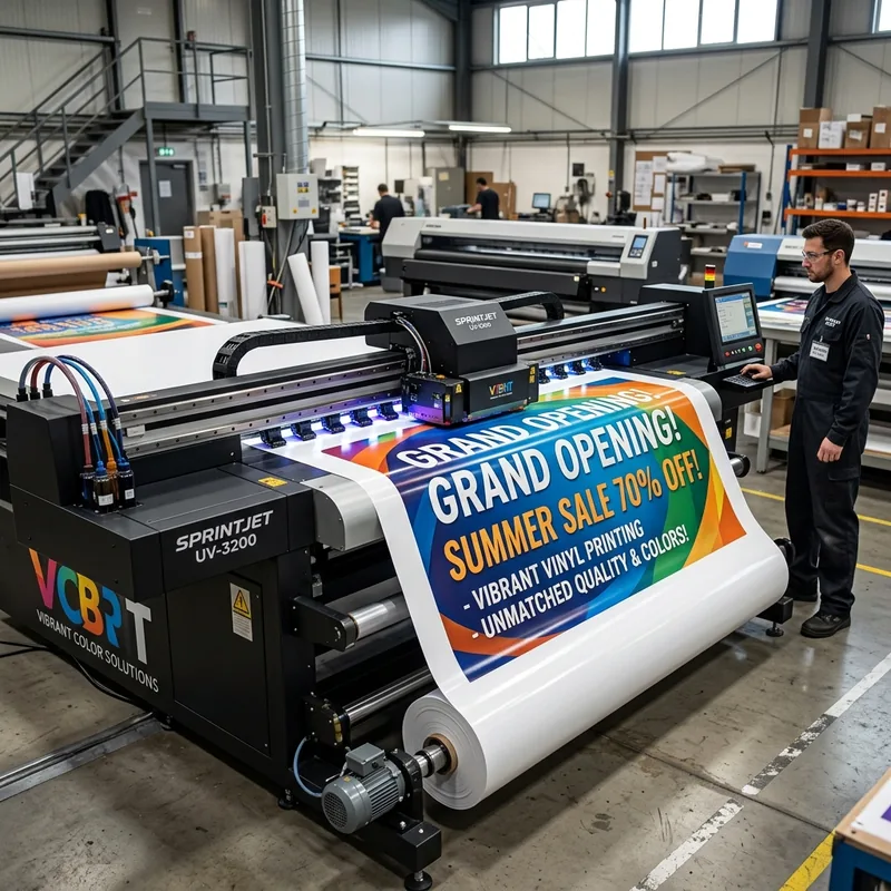 Massive flex banner printing on plotter