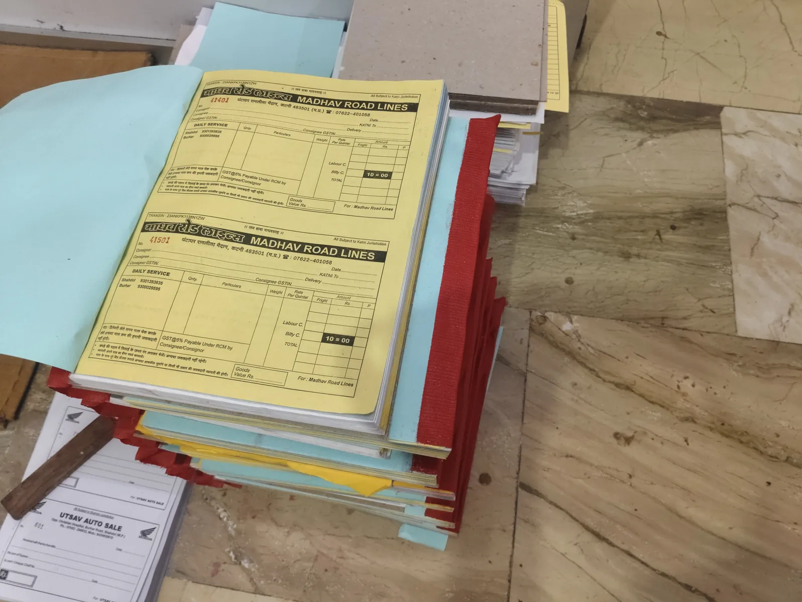 Finished business forms and corporate stationery manufactured in-house